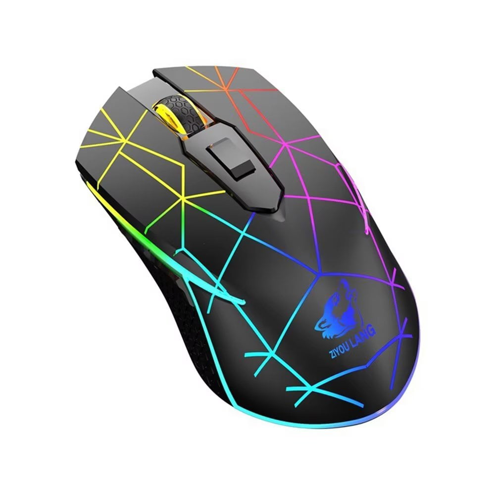 IDOLCO Wireless Optical Computer Gaming Mouse with Light, Rechargeable ...