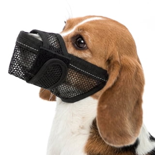 IDOMIK Breathable Mesh Dog Muzzle for Medium Dogs, Adjustable Anti-Biting Dog Mouth Guard for Walking, Training, Grooming, M