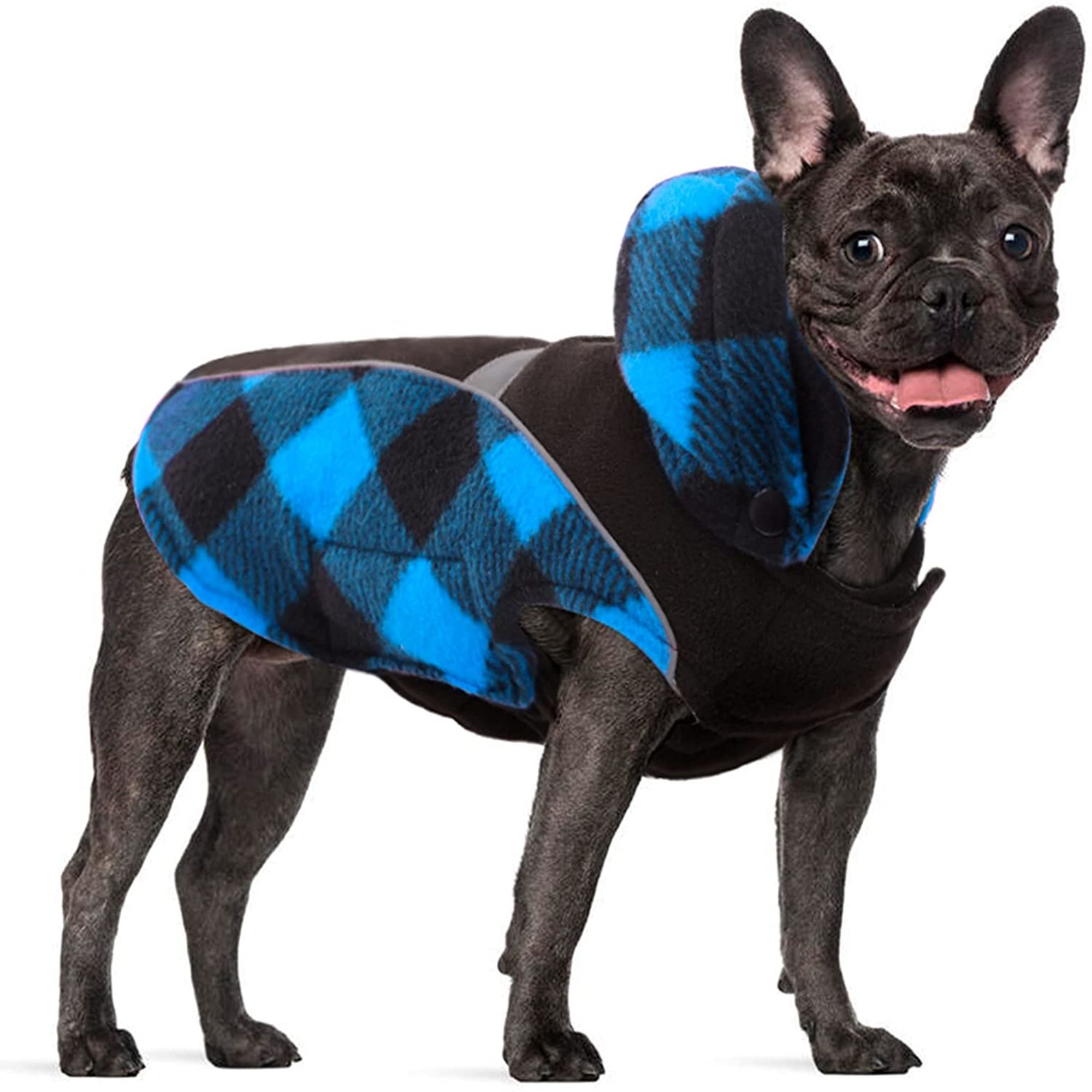 IDOMIK Classic Plaid Dog Winter Coat Reflective Dog Coat with