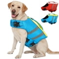 thumbnail image 1 of IDOMIK Dog Life Jacket, High Flotation Swimming Vest for Dogs, Adjustable, Reflective and Comfortable, Blue, L, 1 of 8
