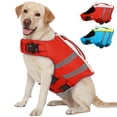 thumbnail image 1 of IDOMIK Dog Life Jacket, High Flotation Swimming Vest for Dogs, Adjustable, Reflective and Comfortable, Red, M, 1 of 8