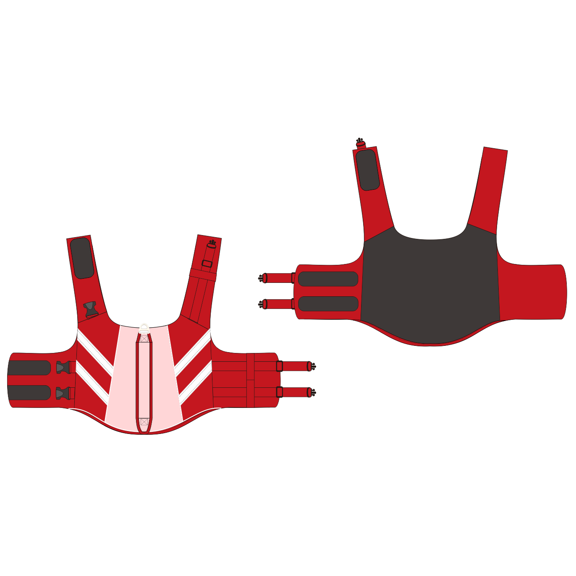 IDOMIK Dog Life Jacket, High Flotation Swimming Vest for Dogs, Adjustable, Reflective and Comfortable, Red, XS