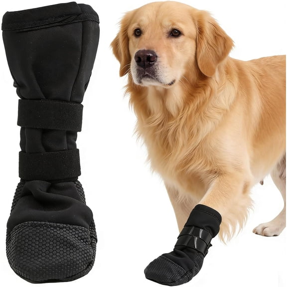 IDOMIK Dog Recovery Boot for Injured Paws, Breathable and Non-Slip Pet Shoes with Self-Adhesive Strap, Booties for Medium Dogs, M