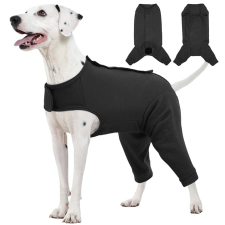 IDOMIK Dog Recovery Suit for Back Legs, Comfortable Post-surgery Recovery Shirt for Pets, Anti-Lick Surgical Vest for Spay & Neuter, Gray, L