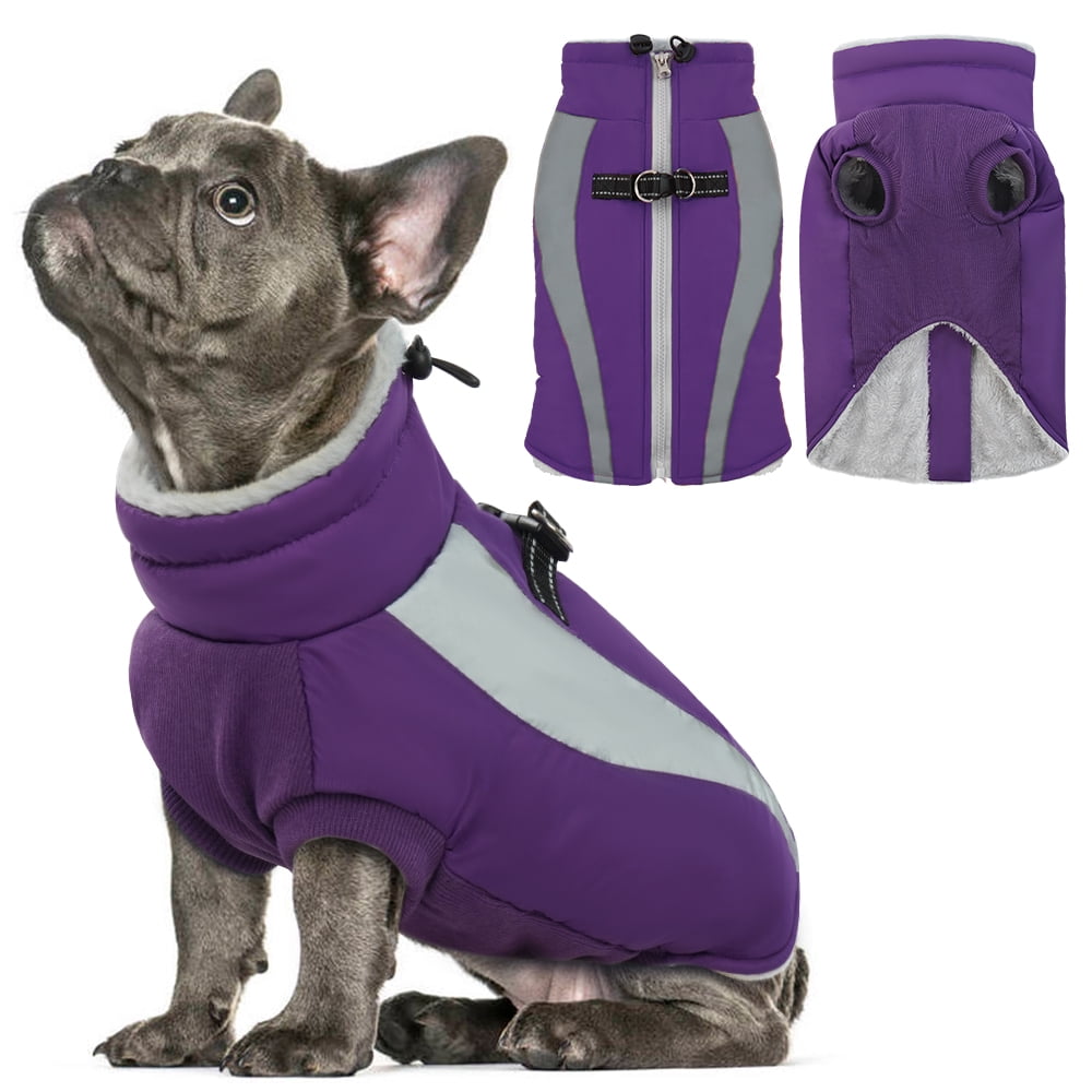IDOMIK Warm Dog Winter Coat Cold Weather Dog Jacket Reflective Fleece