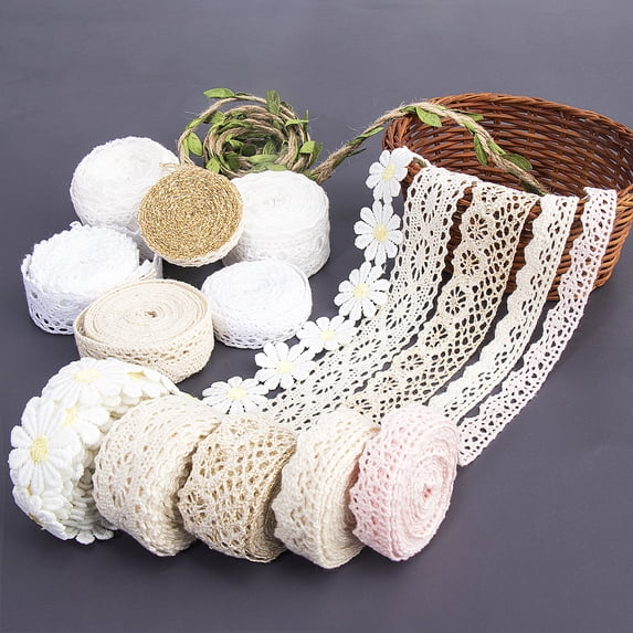 Lace For Ribbon IDONGCAI Lace Ribbon for Craft Vintage & Bridal Wedding Scalloped Edge ...