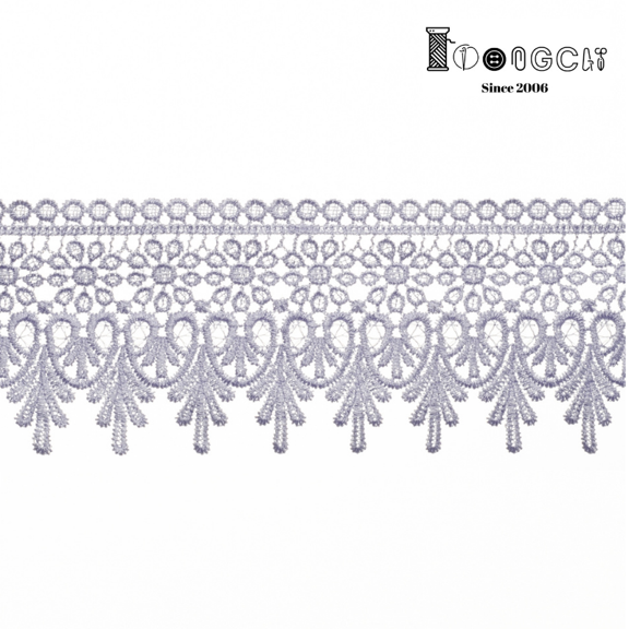 IDONGCAI Venice Lace Trim Wide Lace Ribbon Floral Embroidered Lace Edge Trim for Sewing Crafts,Wedding Dress Embellishment, Home Decor,Gift Party Decoration Applique(White)