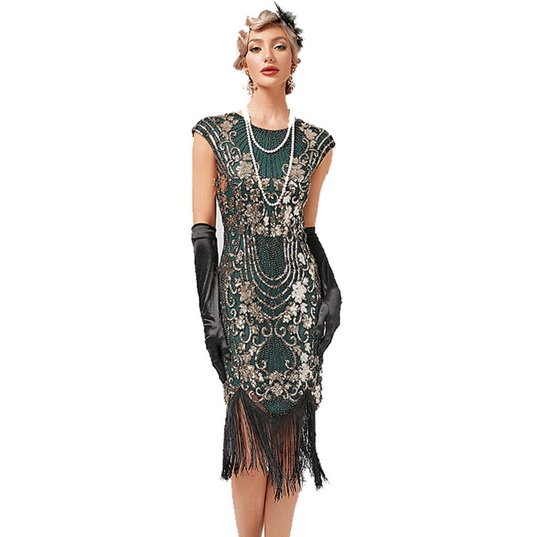 green emerald velvet dress Amazon.com: 1920 Style Dresses for Women, Flapper Dresses 1920s Long  Fringed Gatsby Dress Sequin Roaring 20s Dresses Vintage Art Deco Dress  Cocktail Masquerade Party Evening Dance Prom Gown Black XS : Clothing,