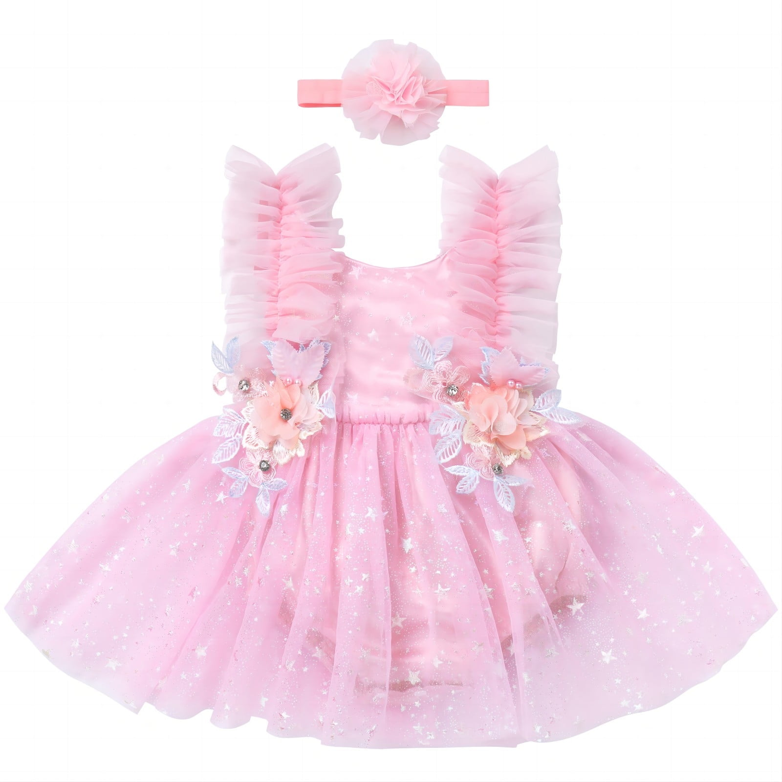 IDOPIP My 1/2 Birthday Outfit Boy Baby - Half Way To One Cake Smash Photo Props Romper Suspenders Bloomers Headband Set