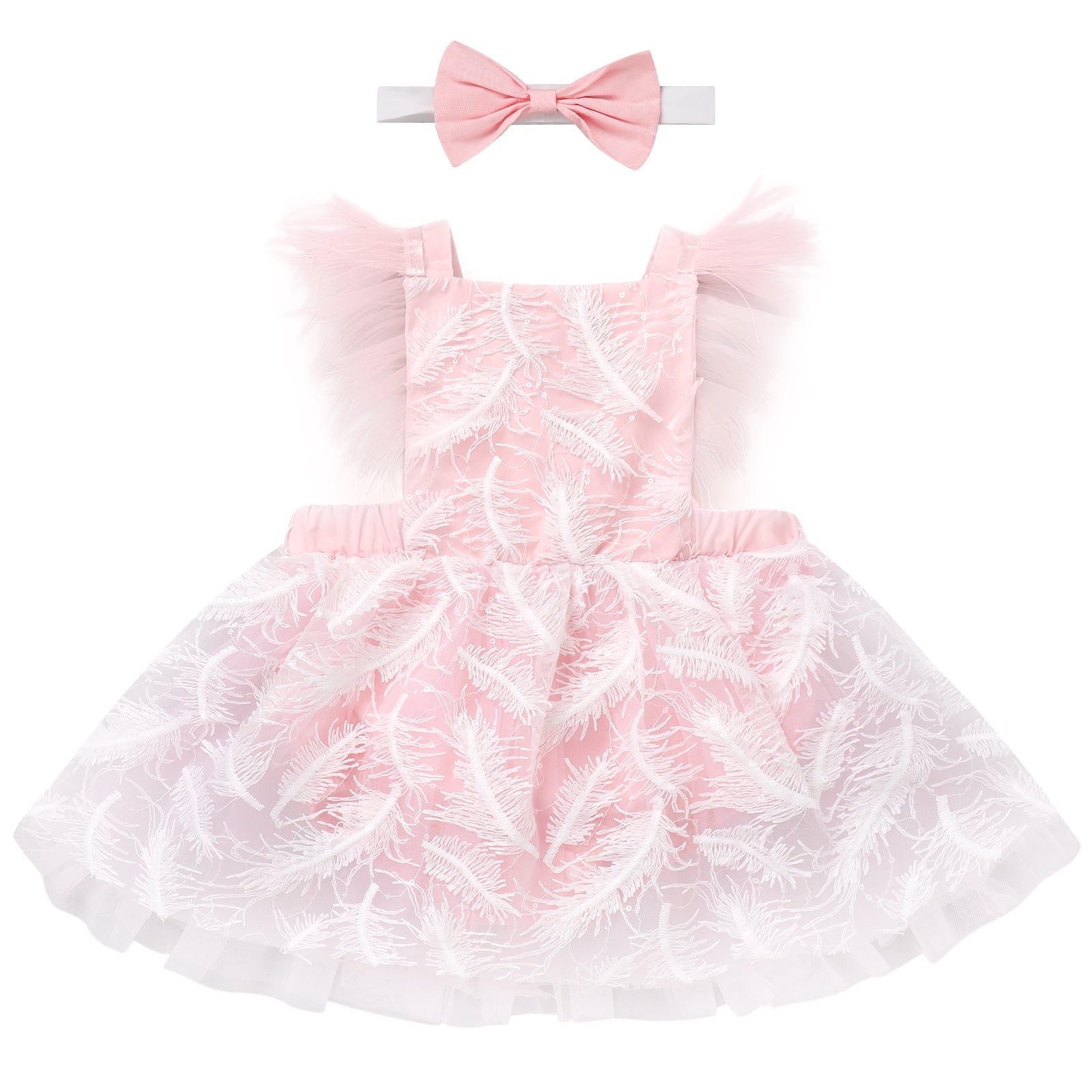 IDOPIP Baby Girl 27st Birthday Outfit Stars Floral Tulle Boho Romper ...