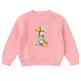 IDOPIP Baby Girls Boys Fall Winter Outfit Embroidery Knitted Pullover ...