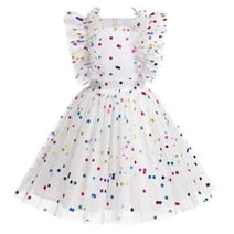 IDOPIP Baby Girls Sequins Tutu Dress Butterfly Daisy Polka Dots Princess Tulle Evening Gown