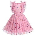 thumbnail image 1 of IDOPIP Baby Girls Sequins Tutu Dress Butterfly Daisy Polka Dots Princess Tulle Evening Gown, 1 of 8