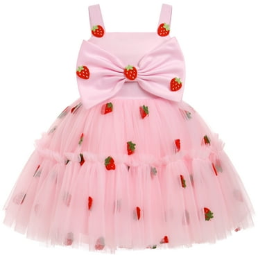 IDOPIP Baby Girls Tutu Dress Summer Sleeveless Ruffle Tulle Sundress Backless Party Princess Dresses