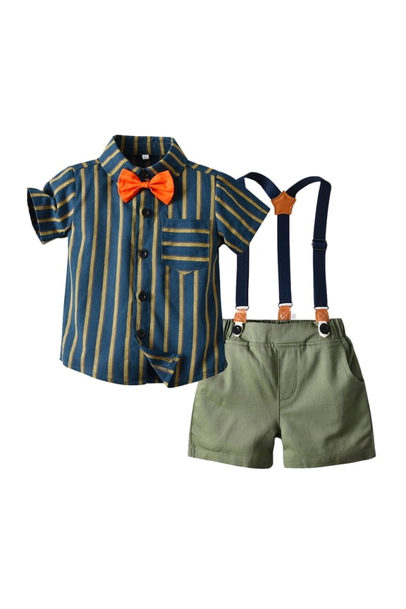 Baptism Christening Outfits for Boys Baby Clothes Sets Toddler Boy Outfits Gentleman Suits Bow Tie Shirt Suspenders Shorts Birthday Formal Wedding Party Clothes