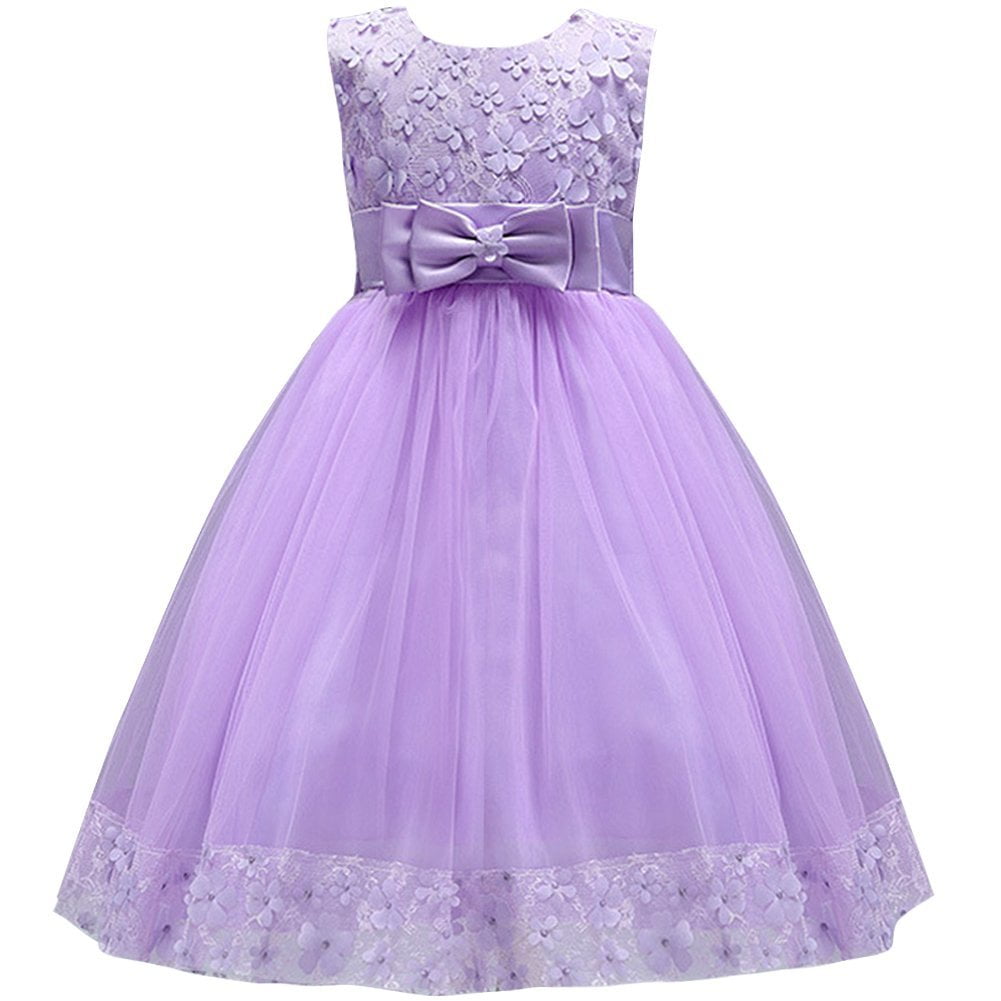 IDOPIP Big Little Girl Short Lace Flower Tulle Prom Dresses Wedding ...