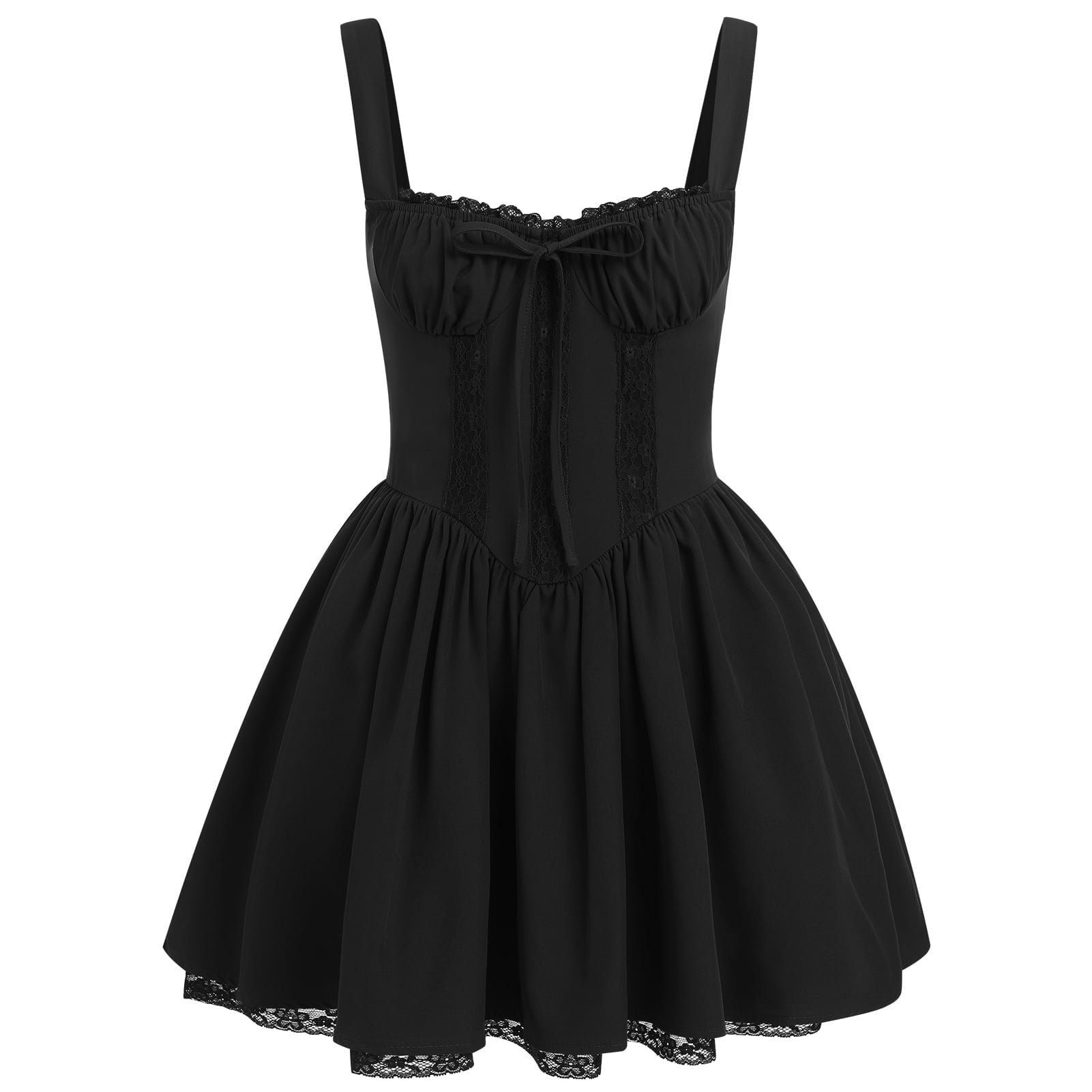 IDOPIP Corset Dresses for Women Spaghetti Strap Flare Summer Midi Dress Lace Lace Bustier Sundress - Walmart.com IDOPIP Corset Dresses for Women Spaghetti Strap Flare Summer Midi Dress Lace Lace Bustier Sundress - Walmart.com