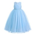 thumbnail image 1 of IDOPIP Flower Girl Dresses for Wedding Sleeveless Cutout Tulle Princess Pageant Birthday Party Gown 3-14Y, 1 of 9