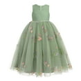 thumbnail image 1 of IDOPIP Flower Girl Dresses for Wedding Sleeveless Cutout Tulle Princess Pageant Birthday Party Gown 3-14Y, 1 of 8