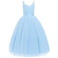 thumbnail image 1 of IDOPIP Flower Girl Dresses for Wedding Spaghetti Strap Tulle Princess Pageant Birthday Party Gown, 1 of 9