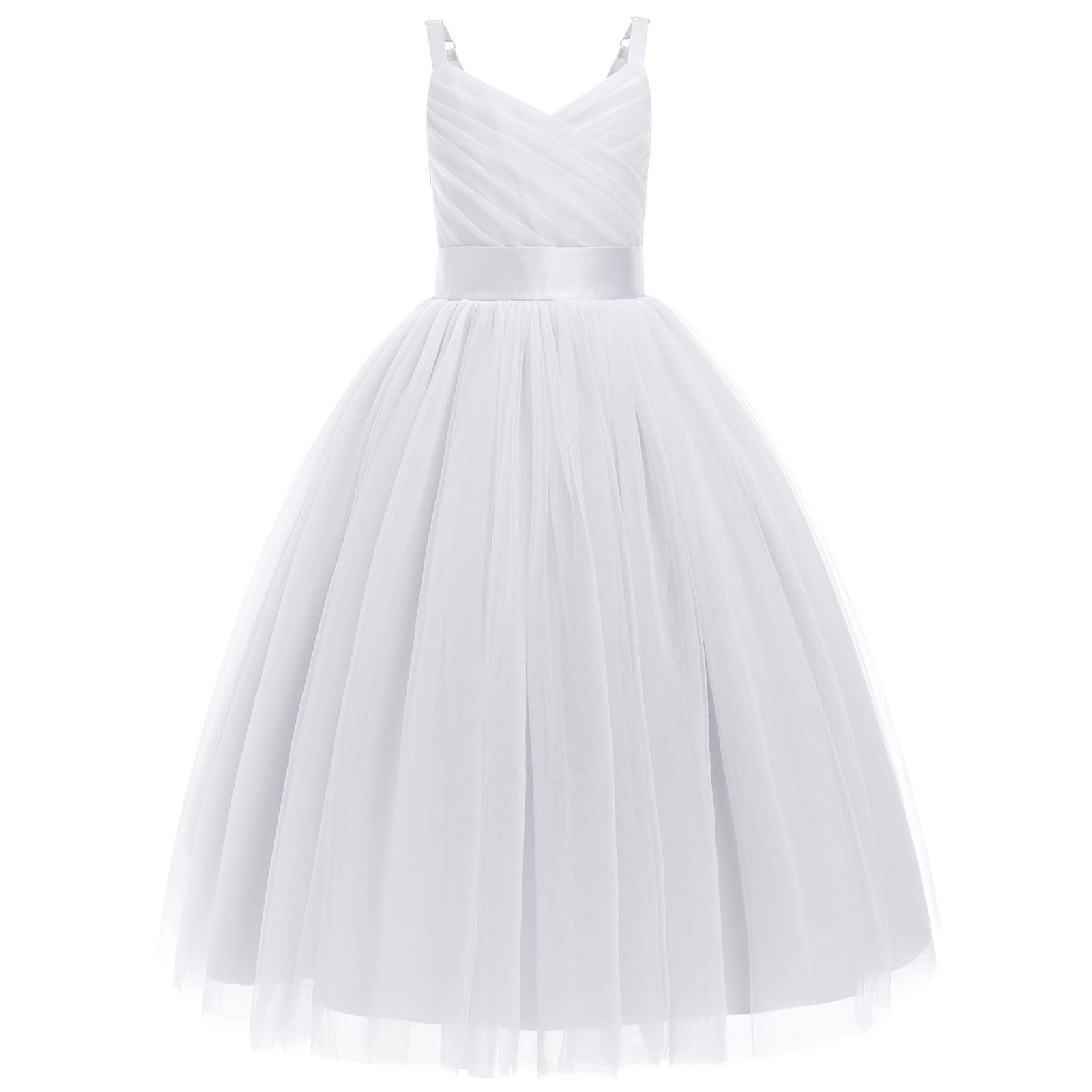 Spaghetti-Straps Princess Dress Flower Girl Dress Birthday Party Dresses