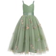 thumbnail image 1 of IDOPIP Flower Girl Dresses for Wedding Spaghetti Strap Tulle Princess Pageant Birthday Party Gown, 1 of 10