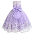 thumbnail image 1 of IDOPIP Flower Girl Lace Tulle Dress for Kids Wedding Bridesmaid Birthday Party Formal Princess Gown, 1 of 7