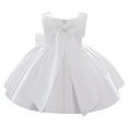 thumbnail image 1 of IDOPIP Flower Girls Bowknot Tutu Dress for Kids Baby Wedding Birthday Party Baptism Formal Dresses, 1 of 9
