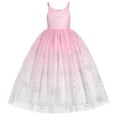 thumbnail image 1 of IDOPIP Flower Girls Spaghetti Strap Tulle Dress Long A Line Wedding Pageant Princess Birthday Party Dresses 3-14Y, 1 of 9