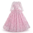 thumbnail image 1 of IDOPIP Flower Girls Vintage Lace Dress Floral embroidered Tulle Tutu Dress Wedding Party Gown, 1 of 7
