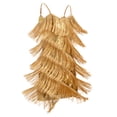 thumbnail image 1 of IDOPIP Kids Girls 1920s Flapper Dress Tassels Sequins Fringe Latin Dance Dress 1920s Gatsby Halloween Party Ballroom Dance Costumes 10-11 Years Gold, 1 of 7