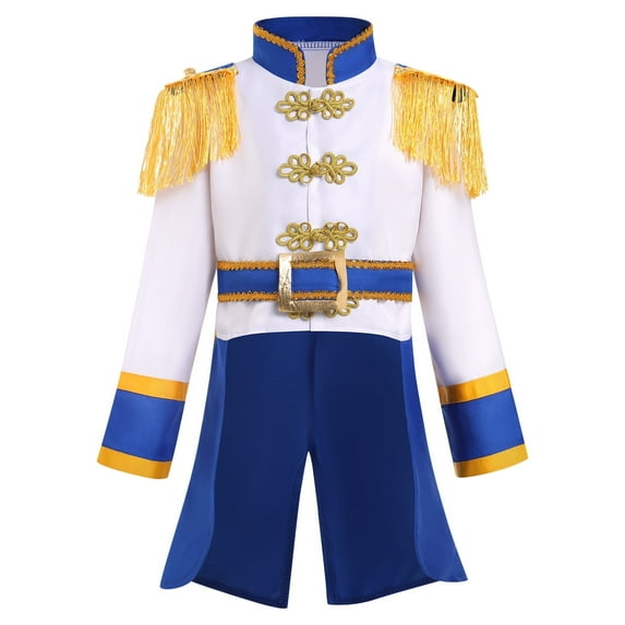 IDOPIP Kids Prince Charming Costume for Boys Circus Soldier Royal Guard Pirate Halloween Party Dress Up