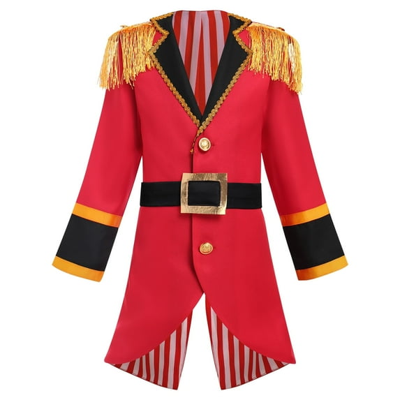 IDOPIP Kids Prince Charming Costume for Boys Circus Soldier Royal Guard Pirate Halloween Party Dress Up