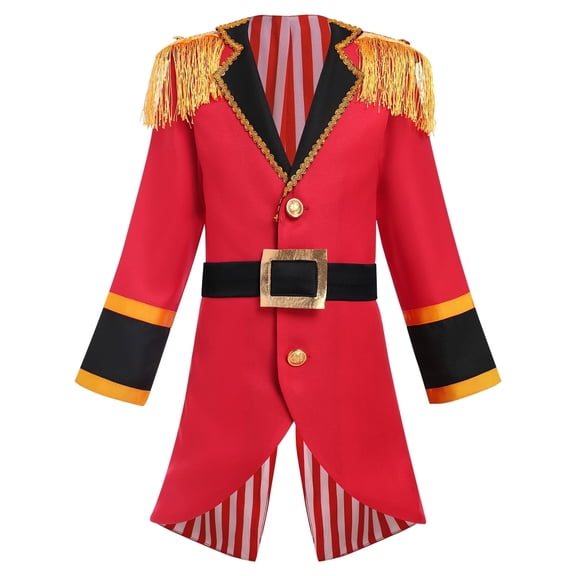 IDOPIP Kids Prince Charming Costume for Boys Circus Soldier Royal Guard Pirate Halloween Party Dress Up