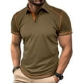 thumbnail image 1 of IDOPIP Men's Color Block Polo Shirts Classic Button Basic Short Sleeve Shirt Golf Stylish Tops, 1 of 5
