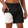 thumbnail image 1 of IDOPIP Men's Summer Board Shorts Adjustable Drawstring Quick-Drying Shorts with Liner Swim Trunks, 1 of 8