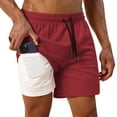 thumbnail image 1 of IDOPIP Men's Summer Board Shorts Adjustable Drawstring Quick-Drying Shorts with Liner Swim Trunks, 1 of 7