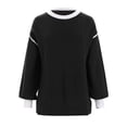 thumbnail image 1 of IDOPIP Sweatshirts for Women Crewneck Casual Pullover Tops Long Sleeve Shirts Loose Fit Tops, 1 of 8