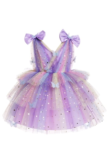 strapless open back dress Tween Girls' Sequin Tube Party Dress Removable Cape Dark Green / 9Y main image 1