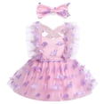 thumbnail image 1 of IDOPIP Toddler Baby Girls Butterfly Tutu Dress Summer Sleeveless Backless Lace Princess Dress, 1 of 7