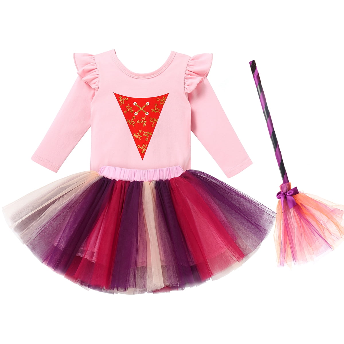 IDOPIP Toddler Baby Girls Halloween Costume Sanderson Sisters Witch