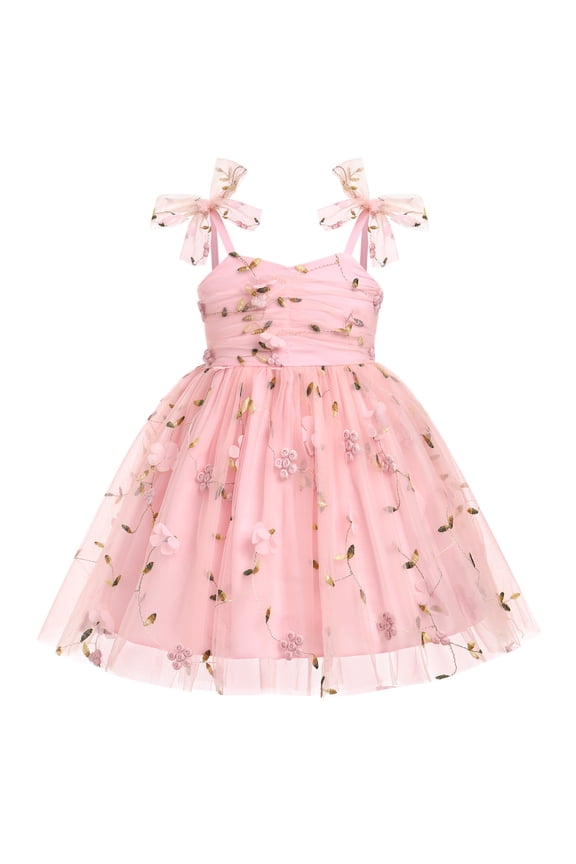 Toddler Baby Girls Tutu Dress Birthday Party Princess Dresses Floral Sequin Tulle Sundress for 6M-6Y