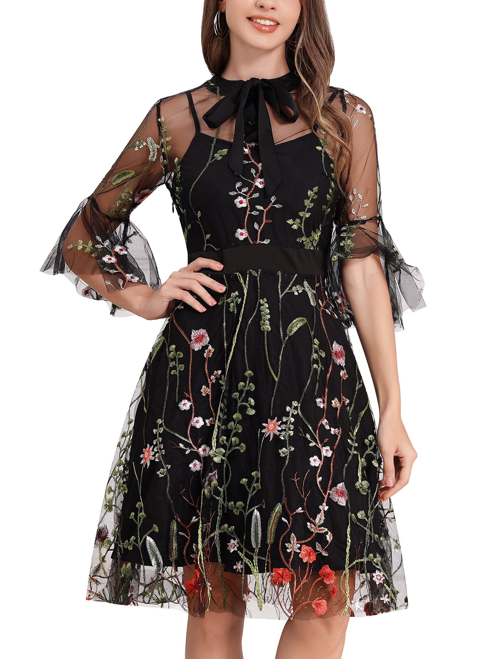 fitted lace wedding dress Amazon.com: Women's Mesh Illusion Sweetheart Vintage Swing Formal Cocktail  Dress Sleeveless Tie Neck Keyhole Front A-Line Prom Party Short Vintage  Homecoming Dresses Summer Casual Semi Formal Dresses Black S : Clothing,  Shoes main image 0