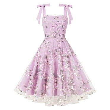 IDOPIP Women Spaghetti Strap Floral Lace Bridesmaid Cocktail Party Dress Wedding Guest Prom Dress