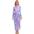 thumbnail image 1 of IDOPIP Women's Burkini Swimsuit Muslim Modest Swimwear with Long Sarong Cover up Wrap Skirt, 1 of 7