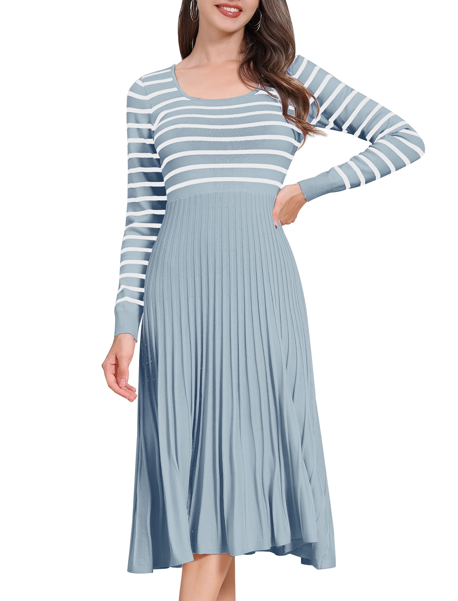 chinese dress ladies Black & White Striped Maxi Shirt Dress - All Dresses