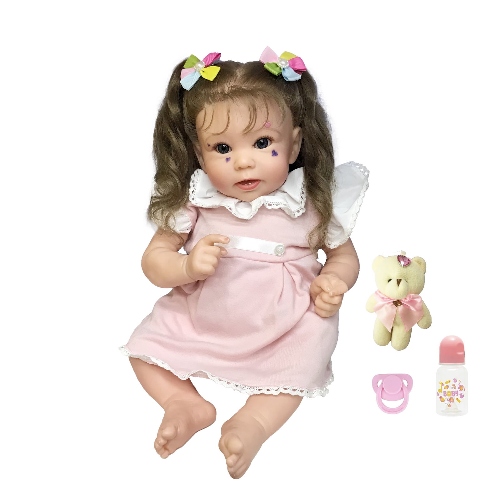 IDOREBORN Reborn Baby Dolls, 22 Inches Newborn Realistic Girl Dolls, Lifelike Real Baby Doll
