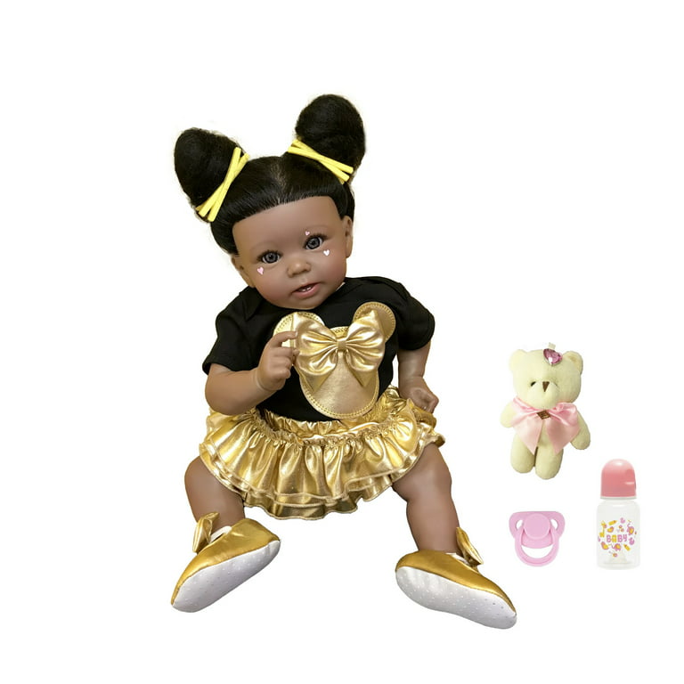 Boneca Bebê Reborn Afro Americana Reborn Baby Dolls, NCol Realistic Baby  Dolls - Miami Outlet Importados