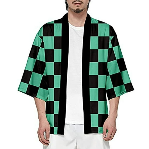 IDS Home Halloween Kimetsu no Yaiba Cosplay Costume Haori Tanjirou, S