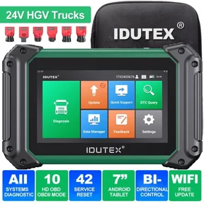 IDUTEX TS710 Diesel Heavy Duty Truck Full System Diagnostic Tool OBD2 Scanner DPF Regen Actuation Test for Truck Lorry
